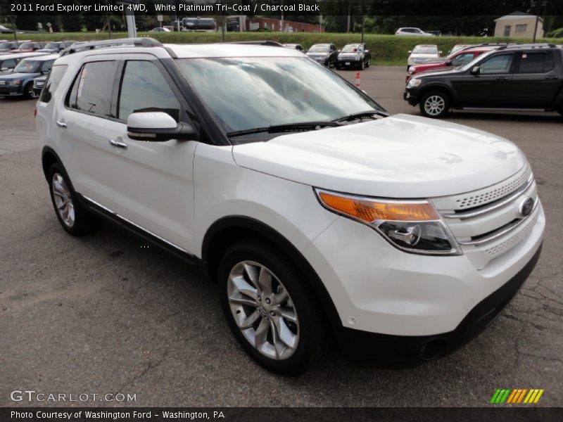 White Platinum Tri-Coat / Charcoal Black 2011 Ford Explorer Limited 4WD