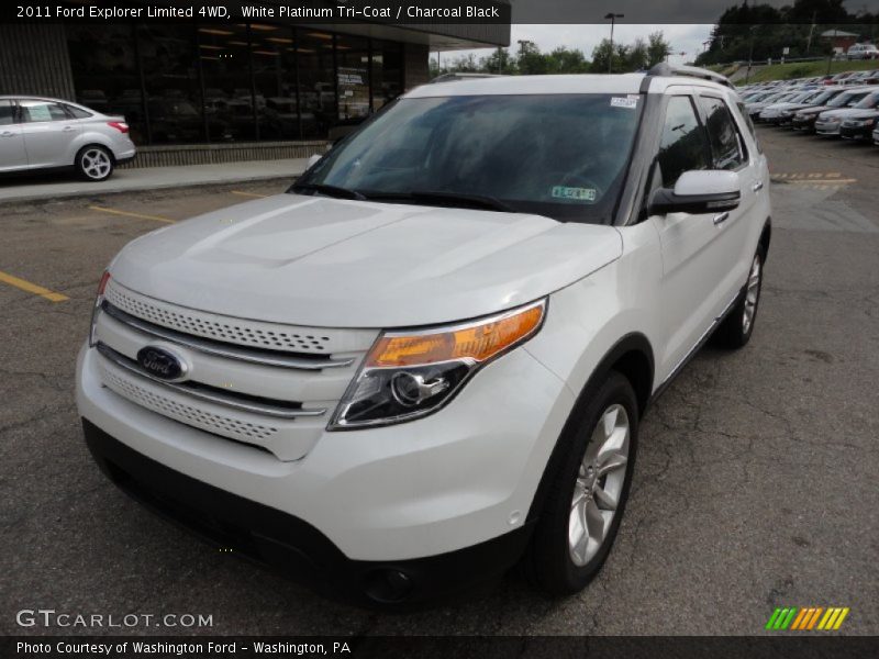 White Platinum Tri-Coat / Charcoal Black 2011 Ford Explorer Limited 4WD