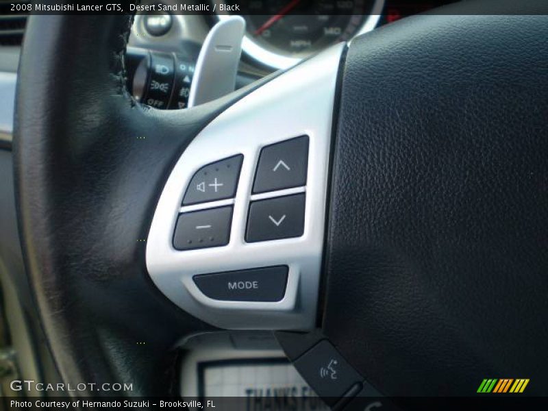 Desert Sand Metallic / Black 2008 Mitsubishi Lancer GTS