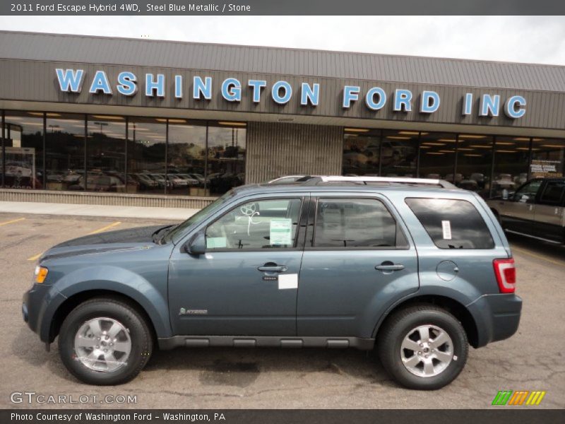 Steel Blue Metallic / Stone 2011 Ford Escape Hybrid 4WD