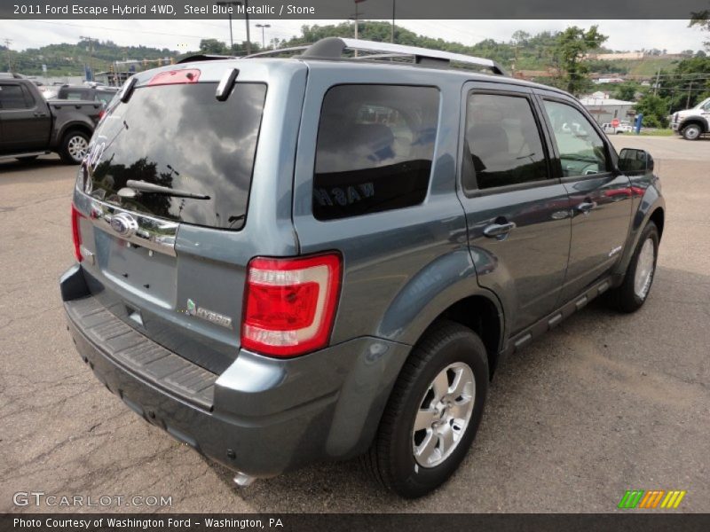 Steel Blue Metallic / Stone 2011 Ford Escape Hybrid 4WD