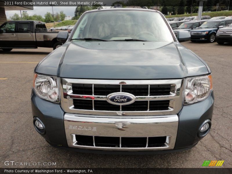 Steel Blue Metallic / Stone 2011 Ford Escape Hybrid 4WD