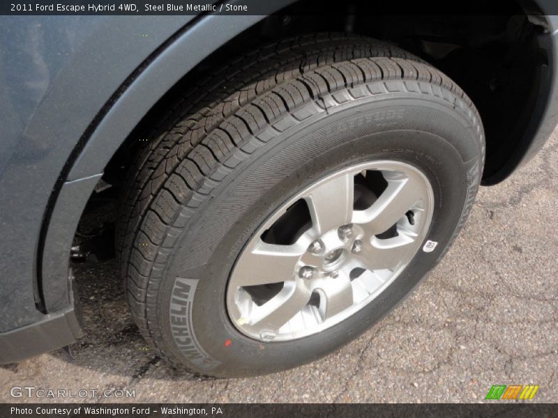 Steel Blue Metallic / Stone 2011 Ford Escape Hybrid 4WD