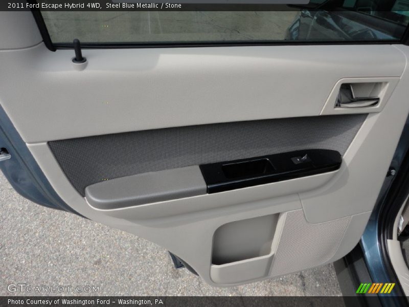 Steel Blue Metallic / Stone 2011 Ford Escape Hybrid 4WD