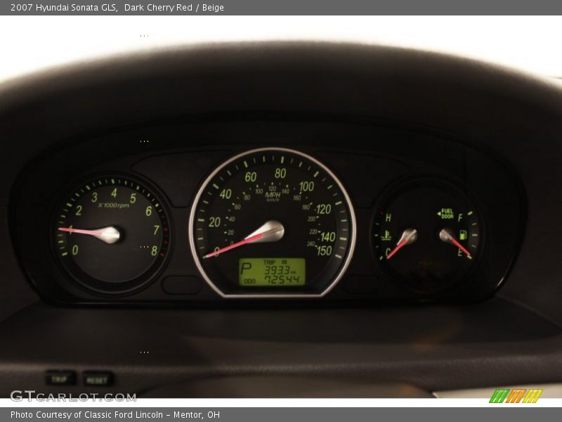Dark Cherry Red / Beige 2007 Hyundai Sonata GLS