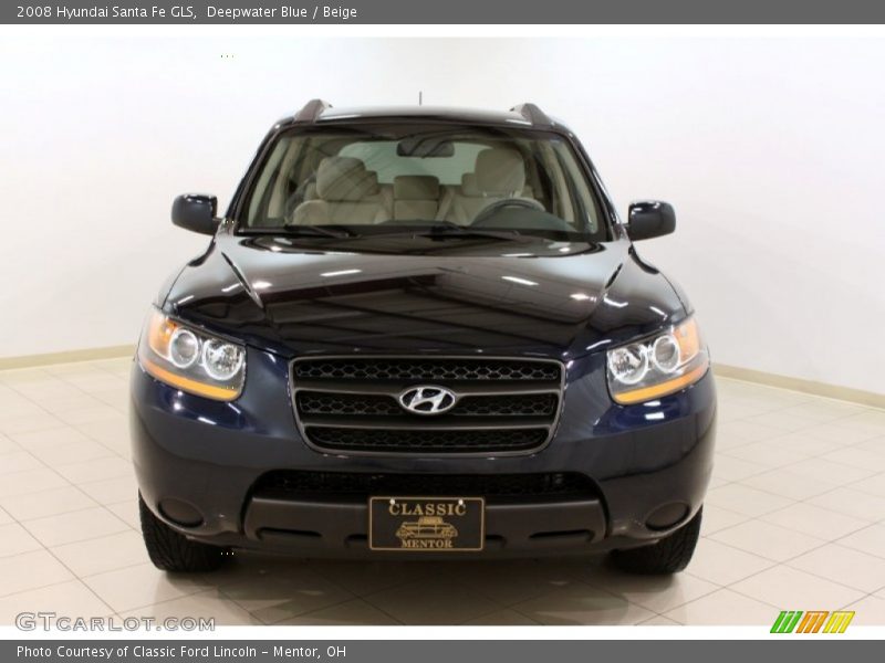Deepwater Blue / Beige 2008 Hyundai Santa Fe GLS