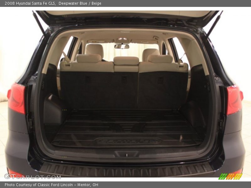 Deepwater Blue / Beige 2008 Hyundai Santa Fe GLS