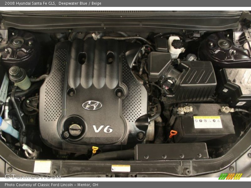 Deepwater Blue / Beige 2008 Hyundai Santa Fe GLS