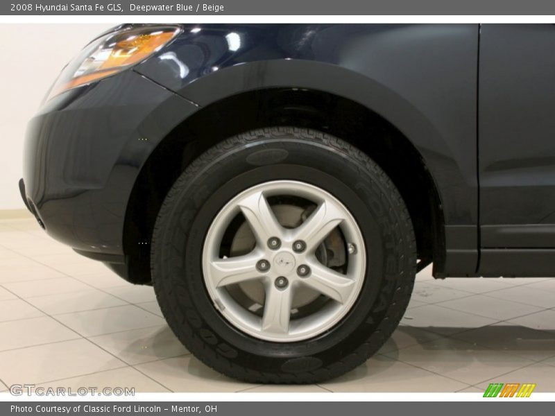 Deepwater Blue / Beige 2008 Hyundai Santa Fe GLS