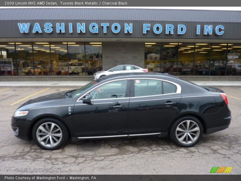 Tuxedo Black Metallic / Charcoal Black 2009 Lincoln MKS AWD Sedan