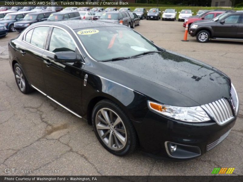 Tuxedo Black Metallic / Charcoal Black 2009 Lincoln MKS AWD Sedan