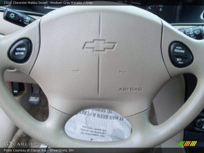 Medium Gray Metallic / Gray 2003 Chevrolet Malibu Sedan
