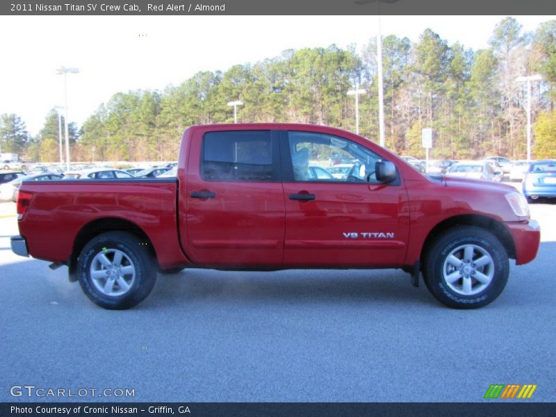 Red Alert / Almond 2011 Nissan Titan SV Crew Cab