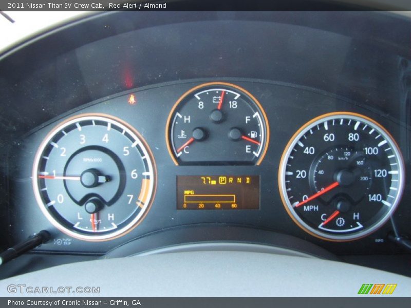Red Alert / Almond 2011 Nissan Titan SV Crew Cab