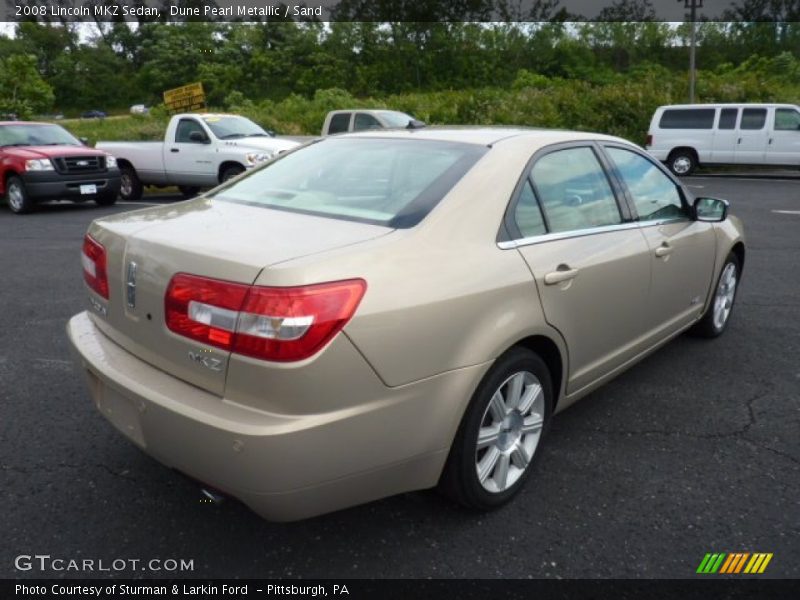 Dune Pearl Metallic / Sand 2008 Lincoln MKZ Sedan
