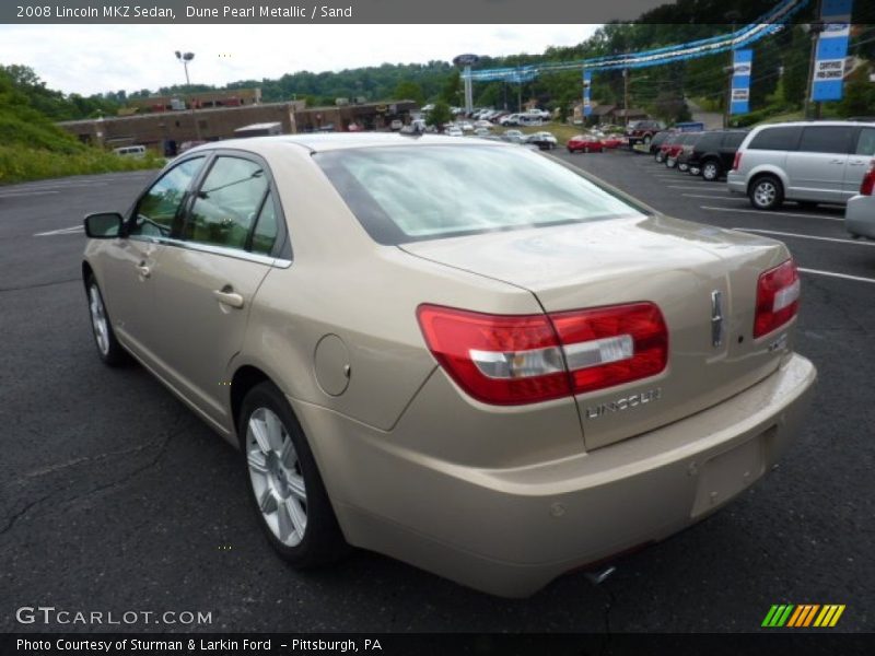 Dune Pearl Metallic / Sand 2008 Lincoln MKZ Sedan