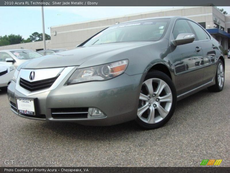 Silver Jade Metallic / Ebony 2010 Acura RL Technology