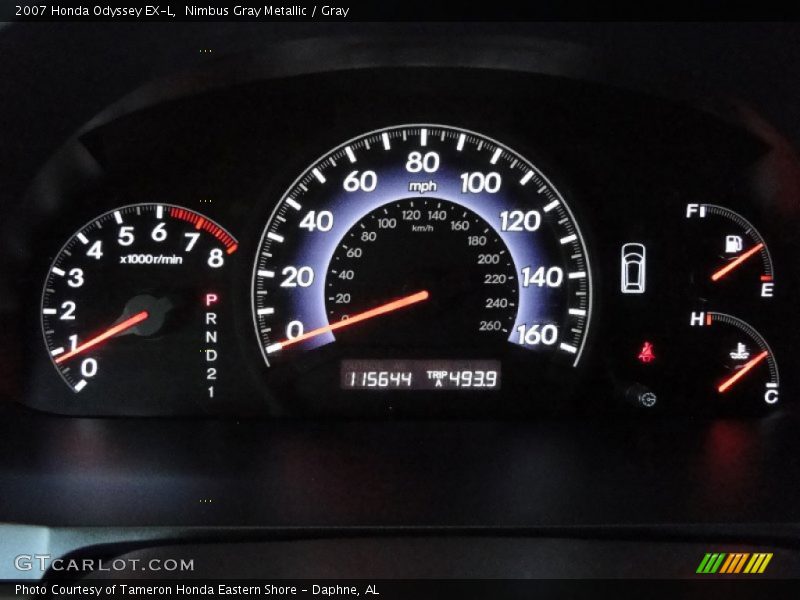 Nimbus Gray Metallic / Gray 2007 Honda Odyssey EX-L