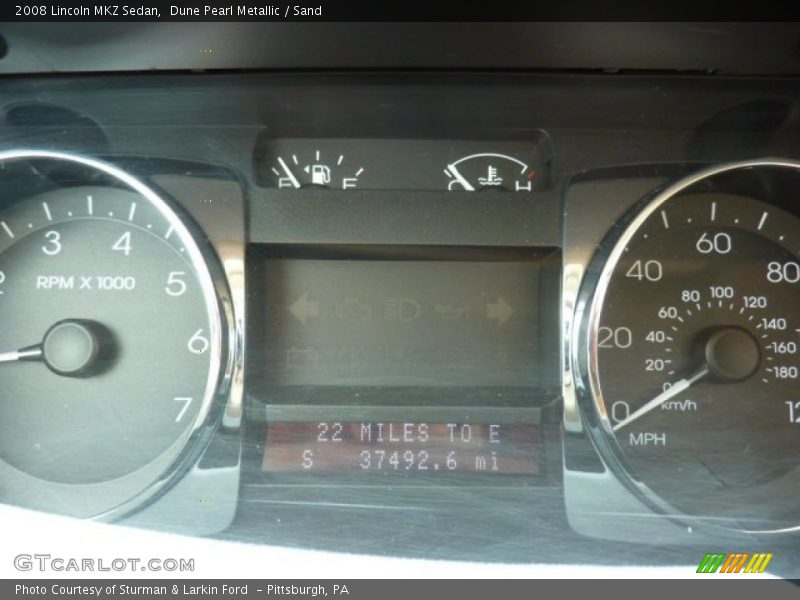Dune Pearl Metallic / Sand 2008 Lincoln MKZ Sedan