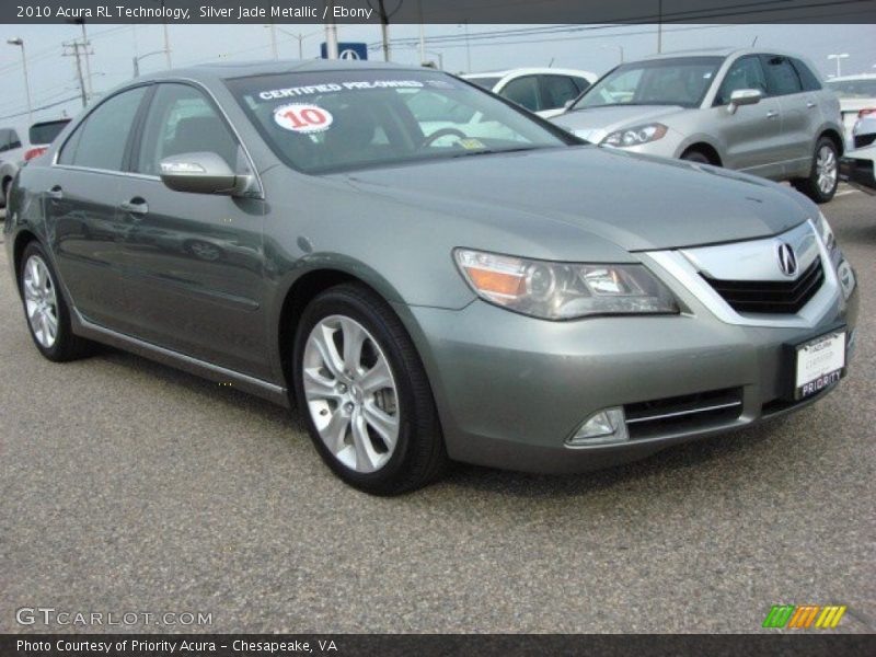 Silver Jade Metallic / Ebony 2010 Acura RL Technology