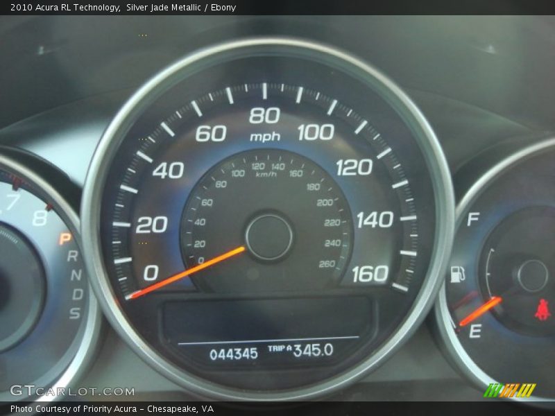 Silver Jade Metallic / Ebony 2010 Acura RL Technology
