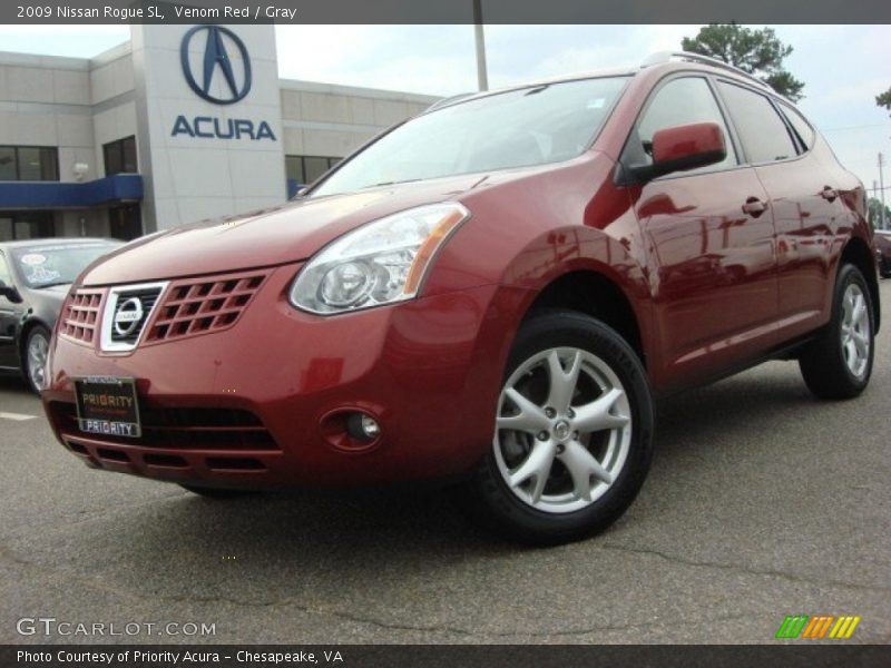 Venom Red / Gray 2009 Nissan Rogue SL