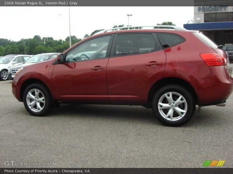 Venom Red / Gray 2009 Nissan Rogue SL