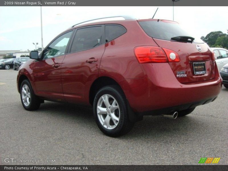 Venom Red / Gray 2009 Nissan Rogue SL