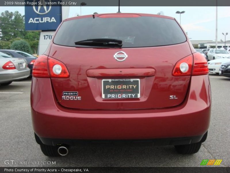 Venom Red / Gray 2009 Nissan Rogue SL
