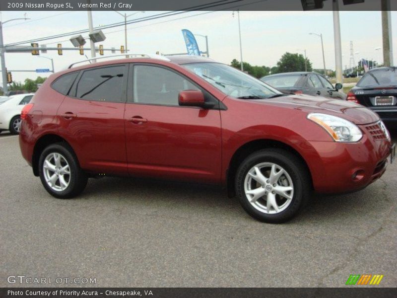 Venom Red / Gray 2009 Nissan Rogue SL