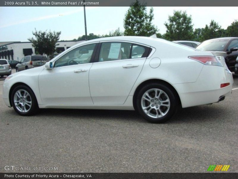 White Diamond Pearl / Parchment 2009 Acura TL 3.5