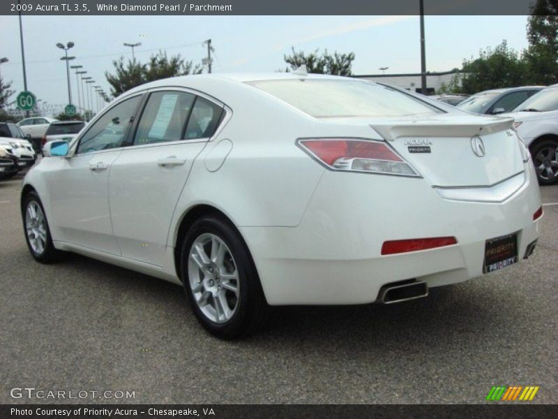 White Diamond Pearl / Parchment 2009 Acura TL 3.5
