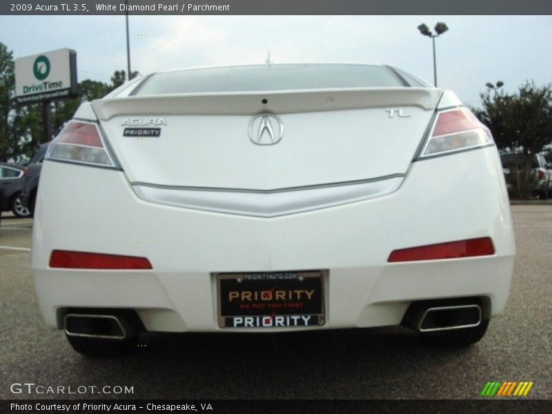 White Diamond Pearl / Parchment 2009 Acura TL 3.5