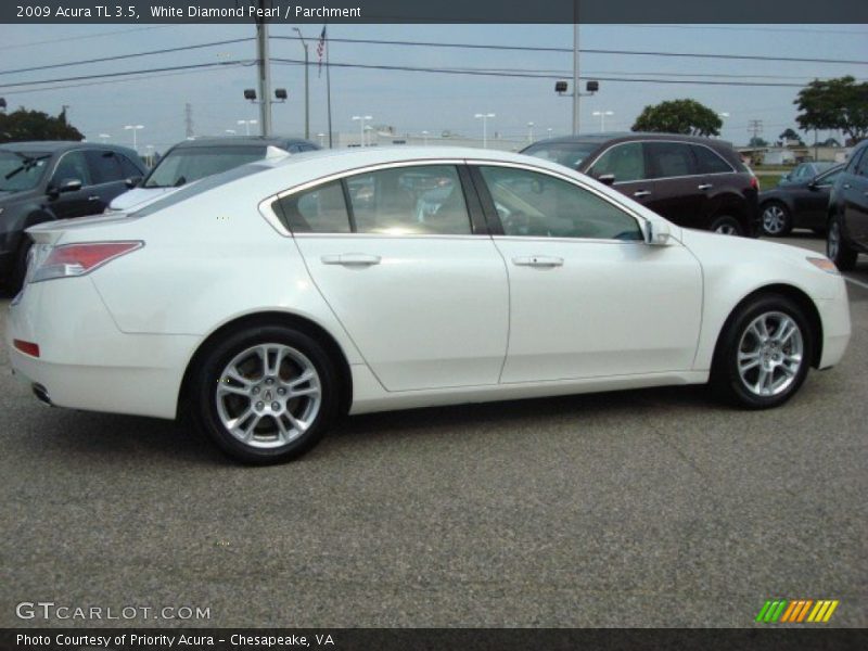 White Diamond Pearl / Parchment 2009 Acura TL 3.5