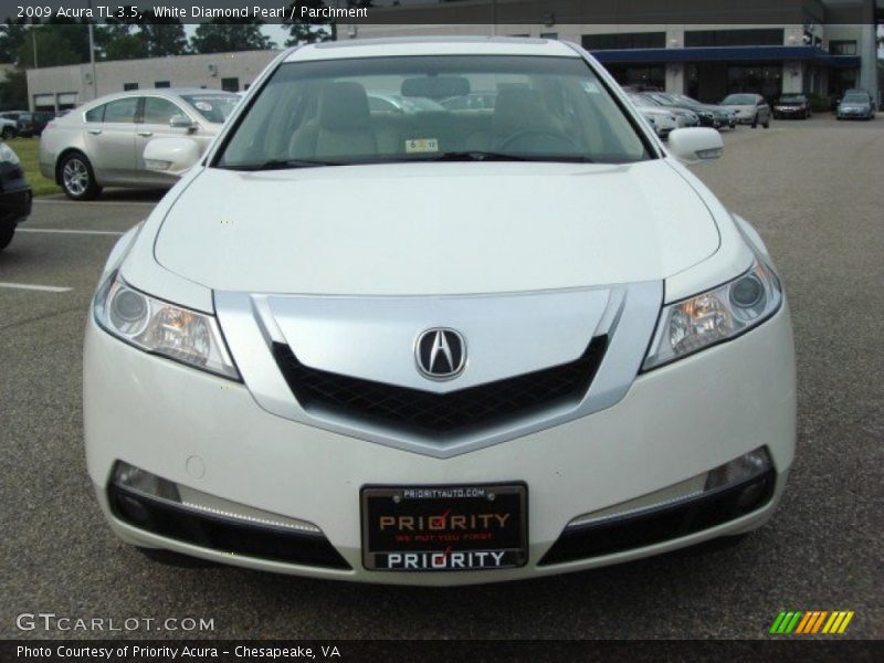 White Diamond Pearl / Parchment 2009 Acura TL 3.5