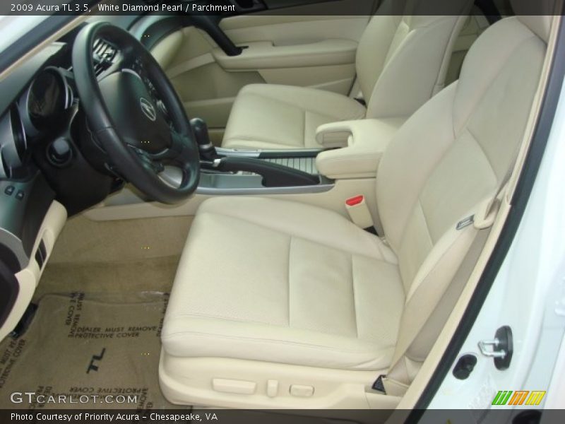 White Diamond Pearl / Parchment 2009 Acura TL 3.5