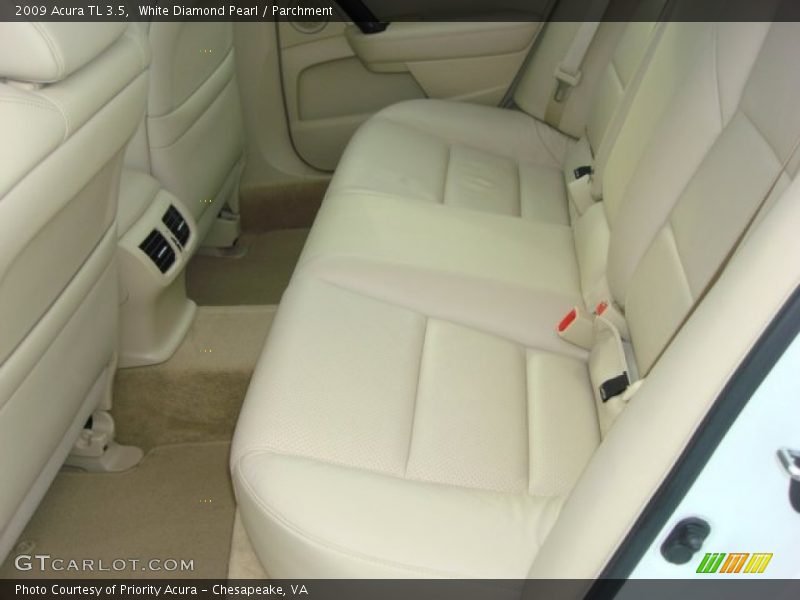 White Diamond Pearl / Parchment 2009 Acura TL 3.5