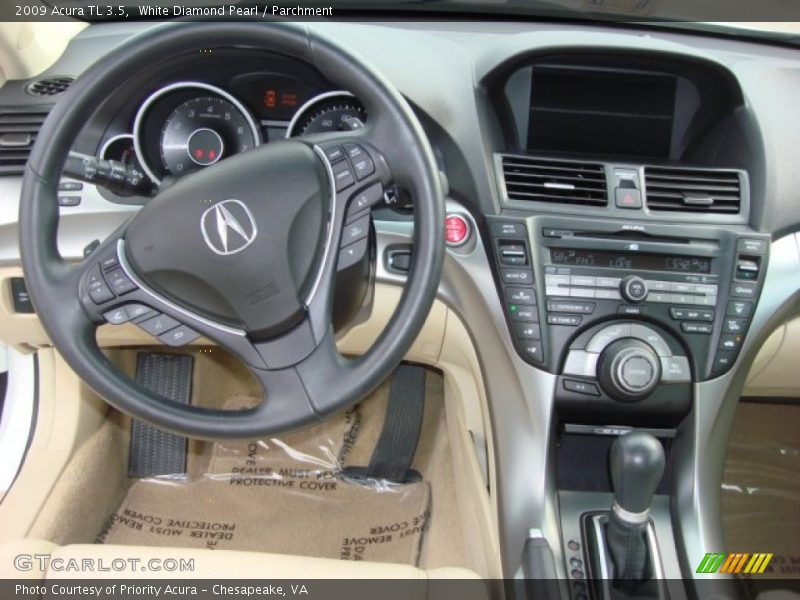White Diamond Pearl / Parchment 2009 Acura TL 3.5