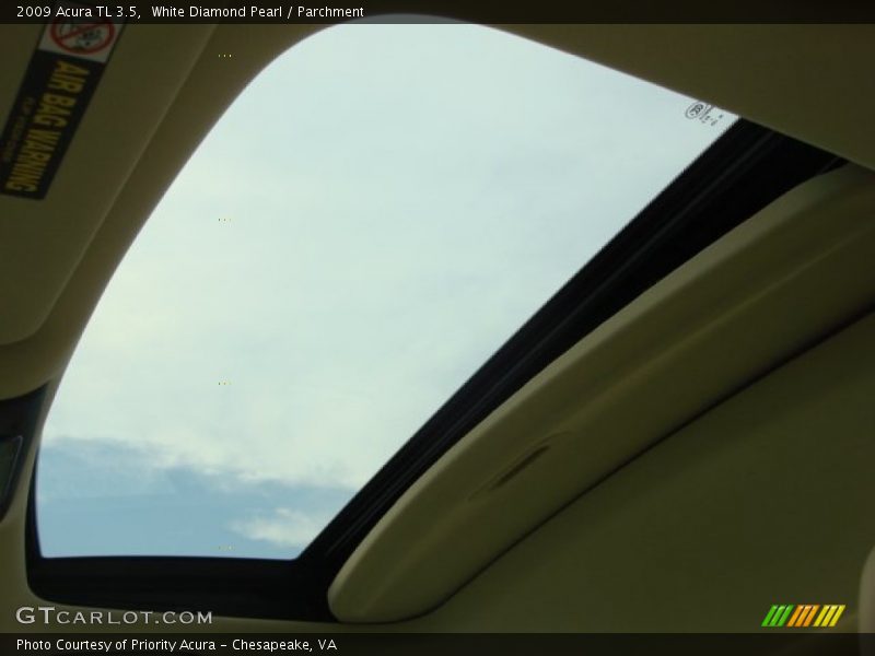 White Diamond Pearl / Parchment 2009 Acura TL 3.5