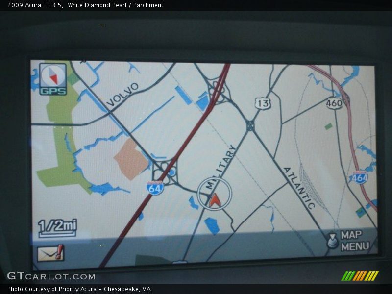 White Diamond Pearl / Parchment 2009 Acura TL 3.5