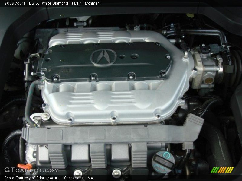 White Diamond Pearl / Parchment 2009 Acura TL 3.5