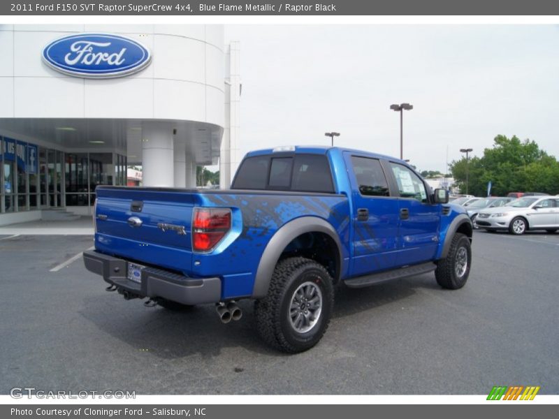 Blue Flame Metallic / Raptor Black 2011 Ford F150 SVT Raptor SuperCrew 4x4