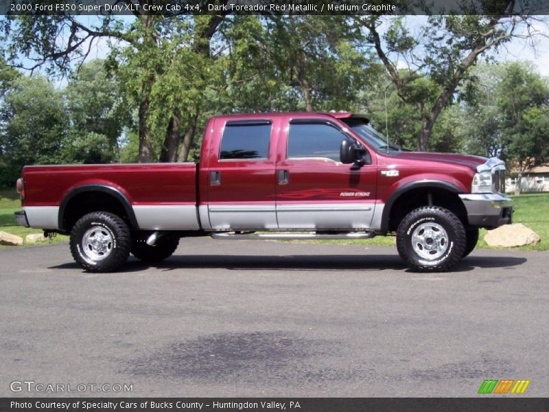  2000 F350 Super Duty XLT Crew Cab 4x4 Dark Toreador Red Metallic