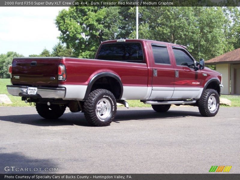 Dark Toreador Red Metallic / Medium Graphite 2000 Ford F350 Super Duty XLT Crew Cab 4x4