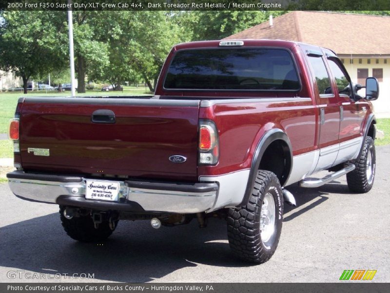 Dark Toreador Red Metallic / Medium Graphite 2000 Ford F350 Super Duty XLT Crew Cab 4x4