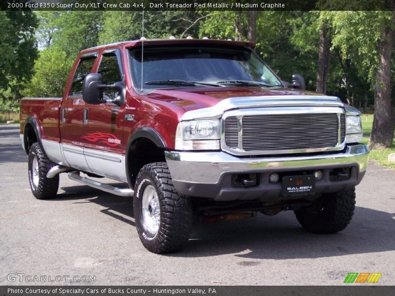Dark Toreador Red Metallic / Medium Graphite 2000 Ford F350 Super Duty XLT Crew Cab 4x4