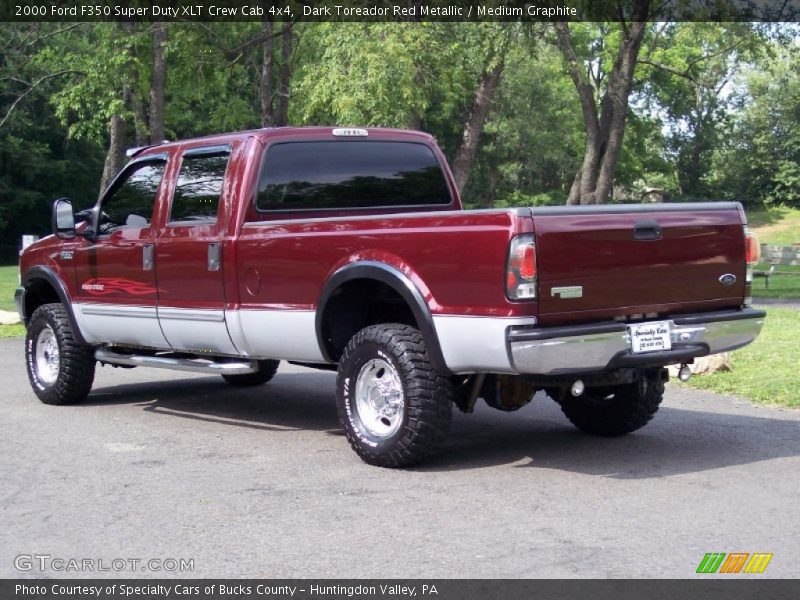 Dark Toreador Red Metallic / Medium Graphite 2000 Ford F350 Super Duty XLT Crew Cab 4x4