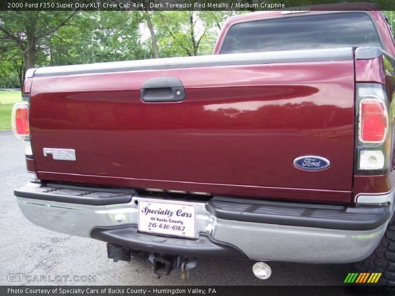 Dark Toreador Red Metallic / Medium Graphite 2000 Ford F350 Super Duty XLT Crew Cab 4x4