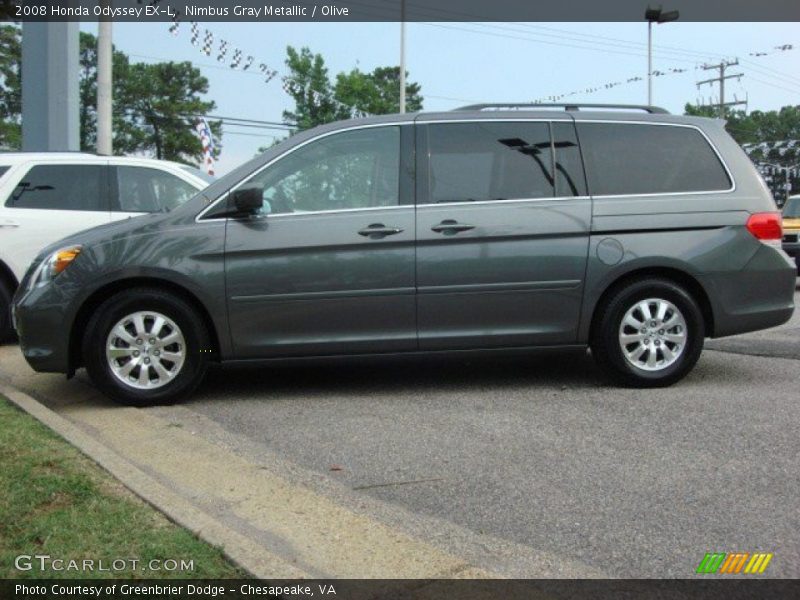 Nimbus Gray Metallic / Olive 2008 Honda Odyssey EX-L