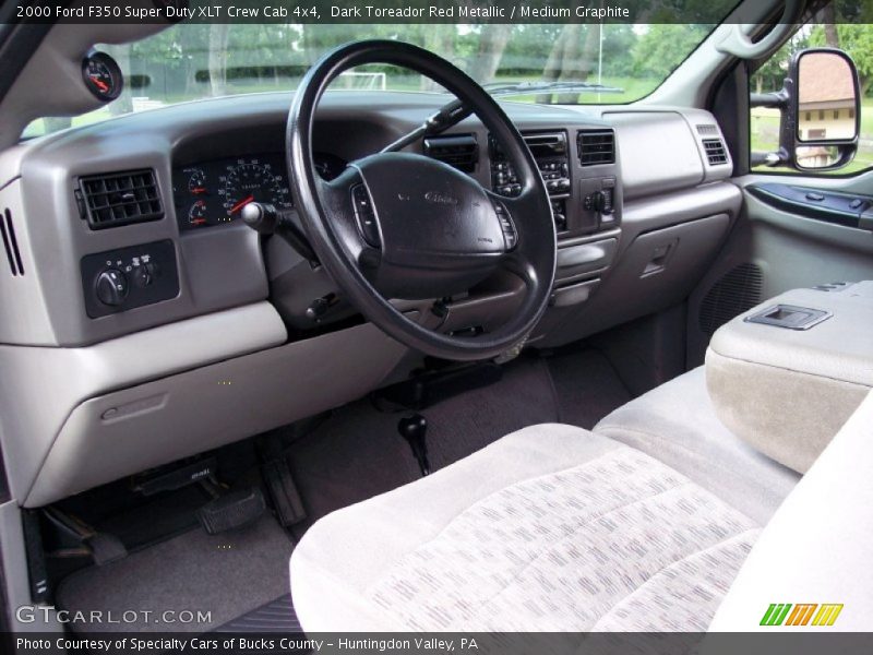  2000 F350 Super Duty XLT Crew Cab 4x4 Medium Graphite Interior